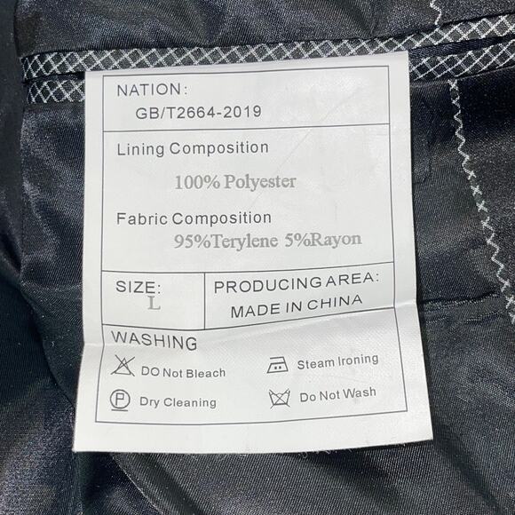 Green and Gold Sequin Tuxedo Jacket Size Large - Picture 4 of 4